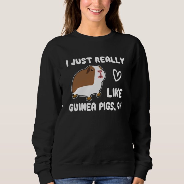 I Just Really Like Guinea Pig Animal Girls Kids Sweatshirt (Vorderseite)