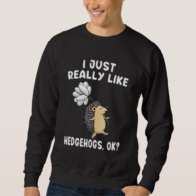 I Just Really Like Hedgehogs OK  Hedgie Owner  1 Sweatshirt (Vorderseite)
