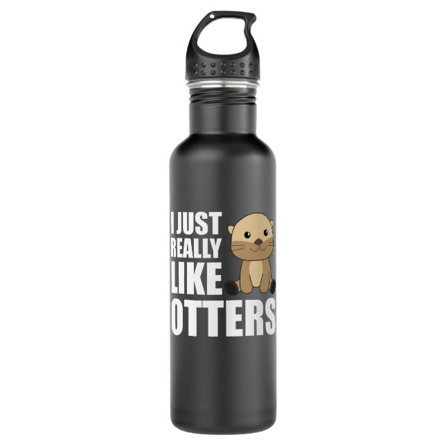 I just Really Like Otter - Sweet Otter Edelstahlflasche (Vorderseite)