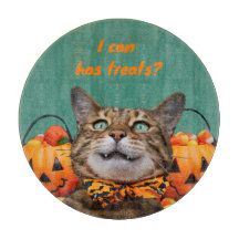 i Kann Leckereien Cat Round Cutting Board
