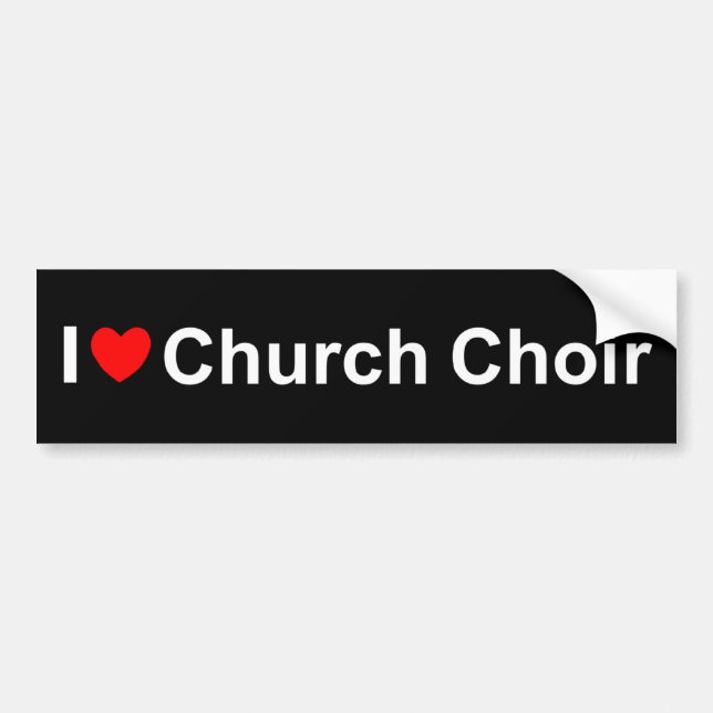 I Kirchen-Chor der Liebe-(Herz) Autoaufkleber (Vorne)