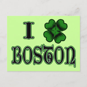 I Kleeblatt Boston Postcard Postkarte