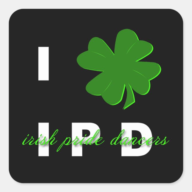 I Kleeblatt IPD Sticker Square (Vorderseite)