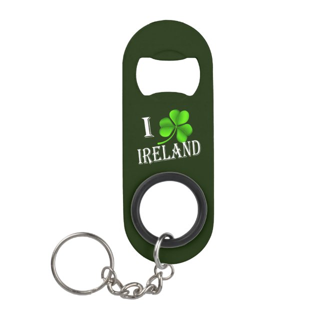 I Kleeblatt Ireland wt bocnt Mini Flaschenöffner (Vorderseite)