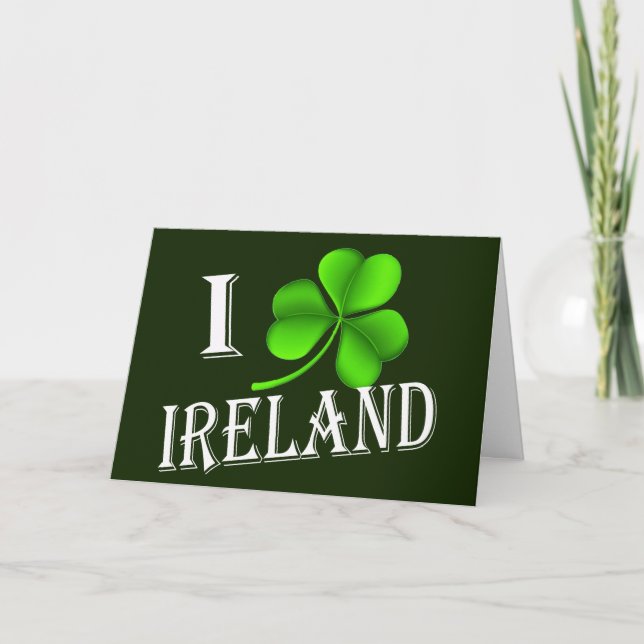 I Kleeblatt Ireland wt gcent Karte (Vorderseite)
