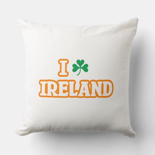 "I [KLEEBLATT] IRLAND" Drehkissen Kissen (Vorderseite)