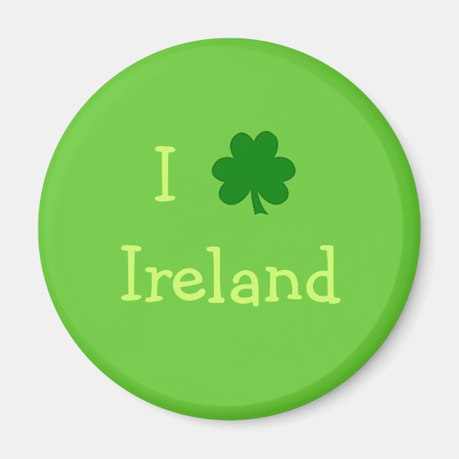 I Kleeblatt Irland Magnet (Vorne)
