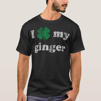 I Kleeblatt My Ginger St Patrick's Day Angepasst T-Shirt