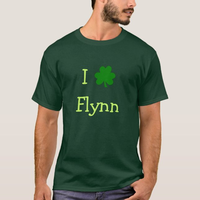 I Kleeblatt Name Green St Pats Day T-Shirt (Vorderseite)