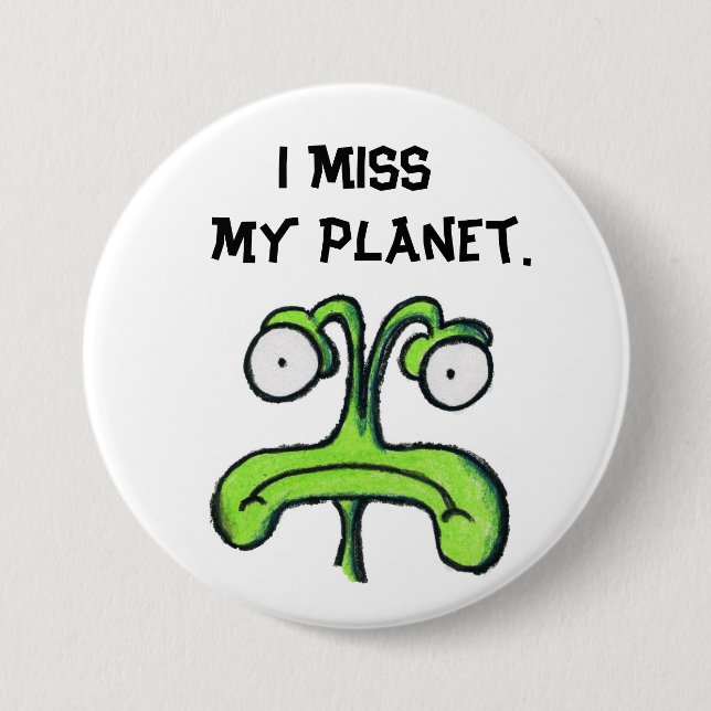 I Knopf FRÄULEINS MY PLANET Button (Vorderseite)