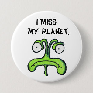I Knopf FRÄULEINS MY PLANET Button