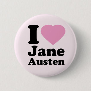 I Knopf Liebe-Janes Austen Button