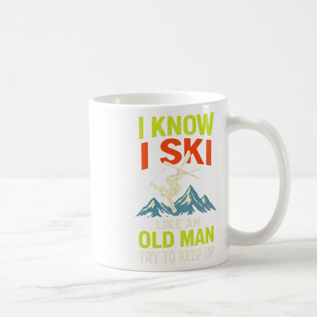 I Know I Ski - Funny Skiing Quotes Freestyle  Kaffeetasse (Rechts)