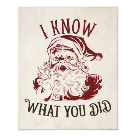 I know what You did Vintage Chistmas Fotodruck