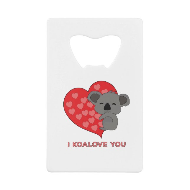I Koalove You Geldbeutel Flaschenöffner (Vorderseite)