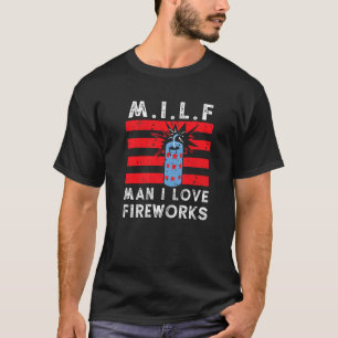 I L F Man I Liebe Feuerwerke 4. Juli Feuerwerk T-Shirt