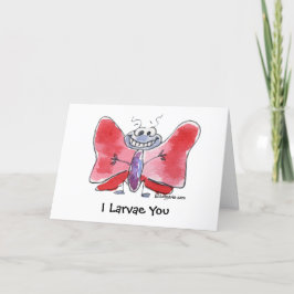 I Larve you Butterfly Faltes Valentine Card Dankeskarte