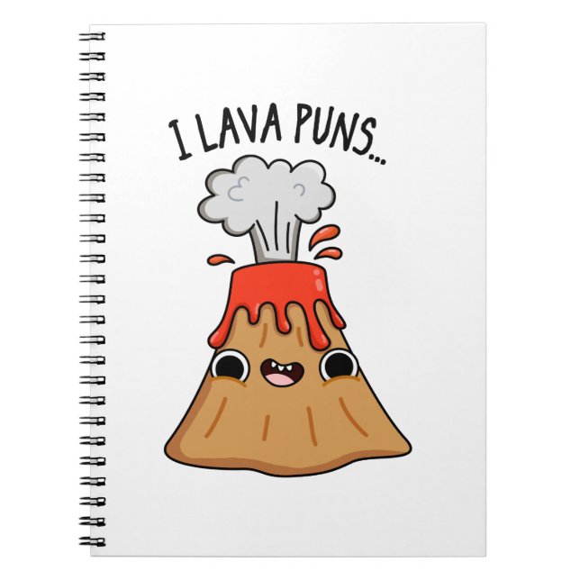I Lava Puns Funny Geology Volcano Pun Notizblock (Vorderseite)