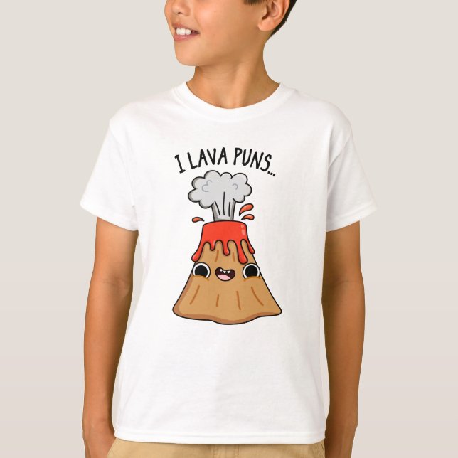 I Lava Puns Funny Geology Volcano Pun T-Shirt (Vorderseite)