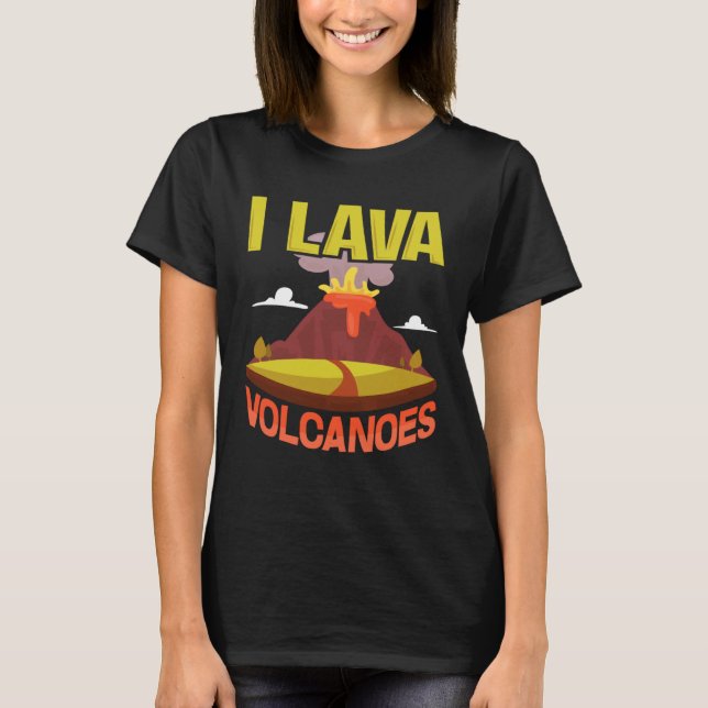 I Lava Volcanoes  Fun Pun Geology Geode T-Shirt (Vorderseite)