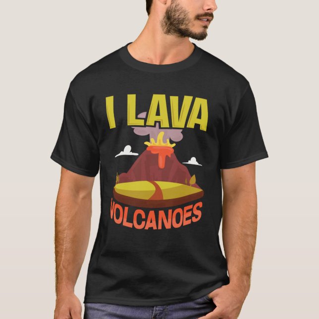 I Lava Volcanoes Fun Pun Geology Geode T-Shirt (Vorderseite)