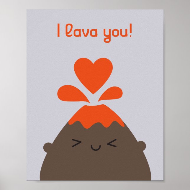 I Lava You Kawaii Poster (Vorne)