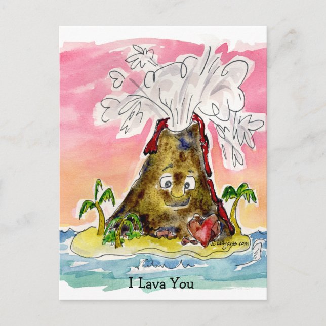 I Lava You Postkarte (Vorderseite)