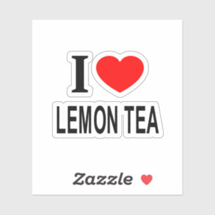 I ❤️ LEMON TEA I LIEBE LEMON TEA I HERZ LEMO Vinyl Aufkleber