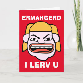 I Lerv U Valentinstag Feiertagskarte