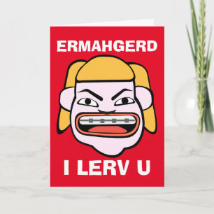 I Lerv U Valentinstag Feiertagskarte