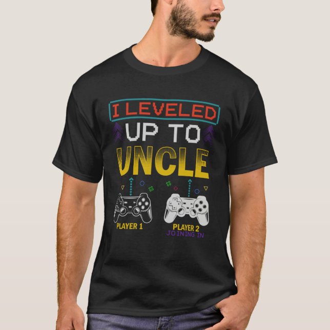 I Leveled Up To Uncle 2023 New Family Promoted To  T-Shirt (Vorderseite)