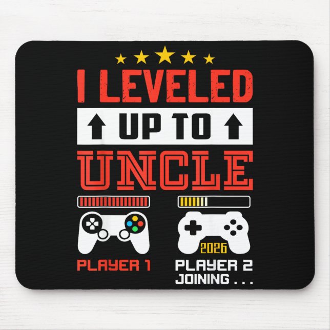 I Leveled Up To Uncle 2026 I'm Going To Be Uncle 2 Mousepad (Vorne)