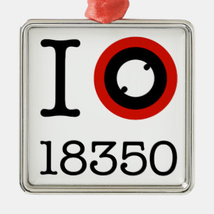 I Liebe 18350 Li-Ion-Akkus Silbernes Ornament