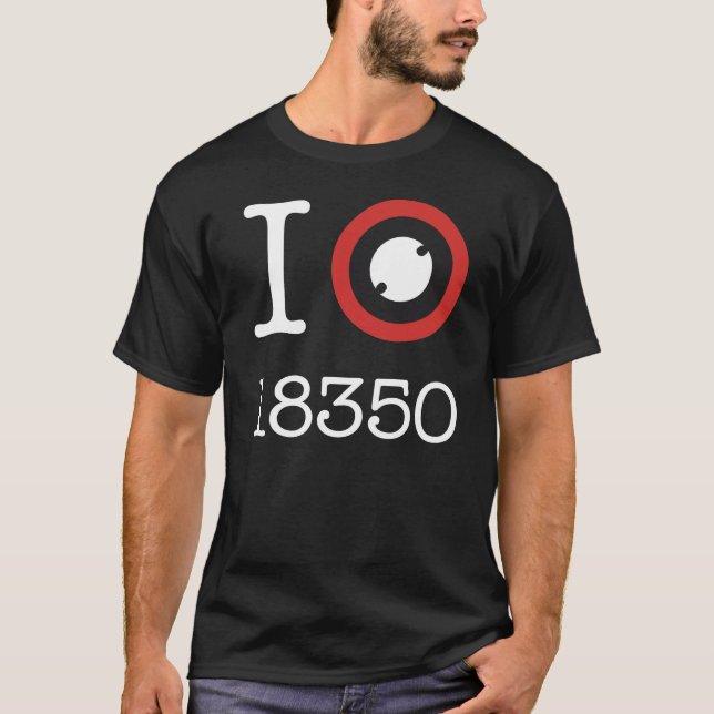 I Liebe 18350 Li-Ionbatterien T-Shirt (Vorderseite)