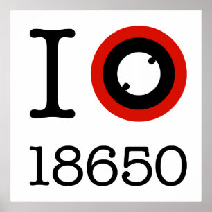 I Liebe 18650 Li-Ionbatterien Poster