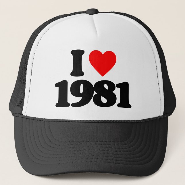 I LIEBE 1981 TRUCKERKAPPE (Vorderseite)