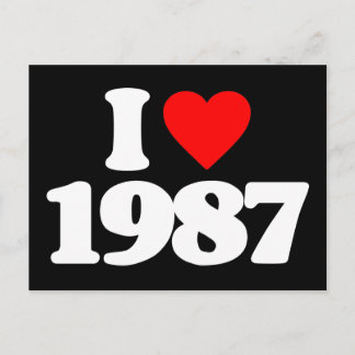 I LIEBE 1987 POSTKARTE