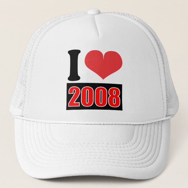 I Liebe 2008 - Hat Truckerkappe (Vorderseite)