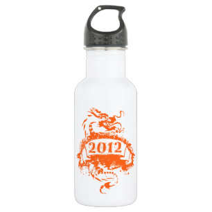 I Liebe 2012 - Orange Dragon - Trinkflasche