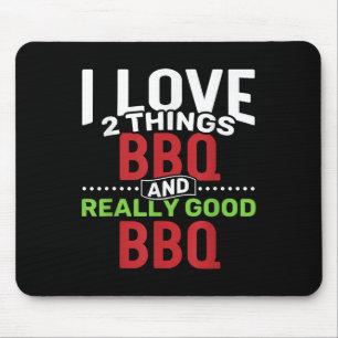 I Liebe 2 Dinge_ Grillen und wirklich gute Grillen Mousepad
