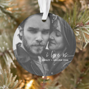 I Liebe 2 Foto-Namen für unser Angebot Ornament
