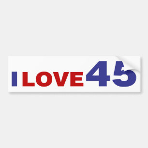 I Liebe 45 Autoaufkleber