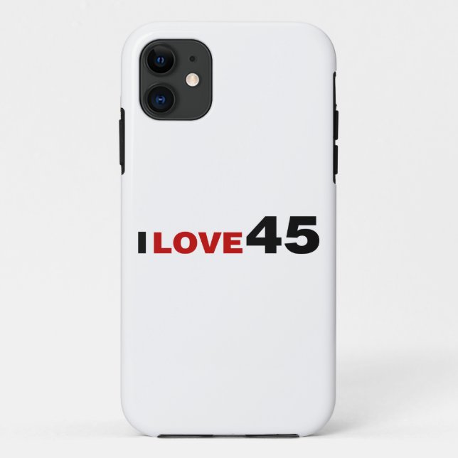I Liebe 45 Case-Mate iPhone Hülle (Rückseite)