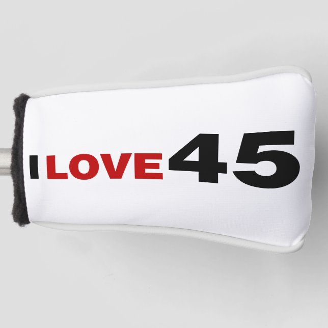 I Liebe 45 Golf Head Cover Headcover (Vorderseite)