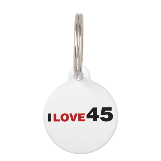I Liebe 45 Haustiermarke (Vorderseite)