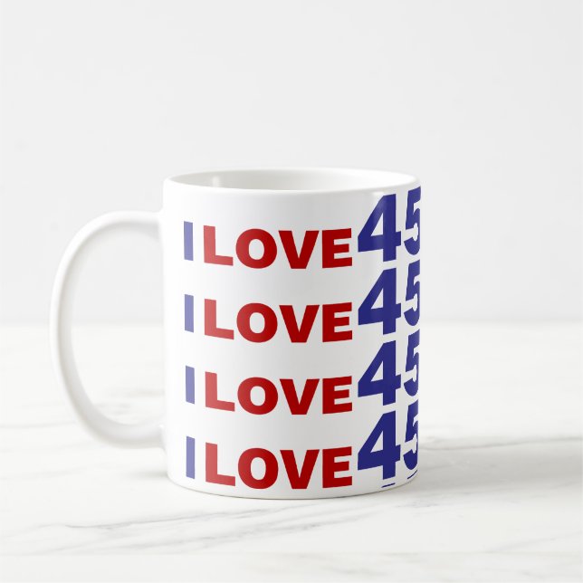 I Liebe 45 Kaffeetasse (Links)