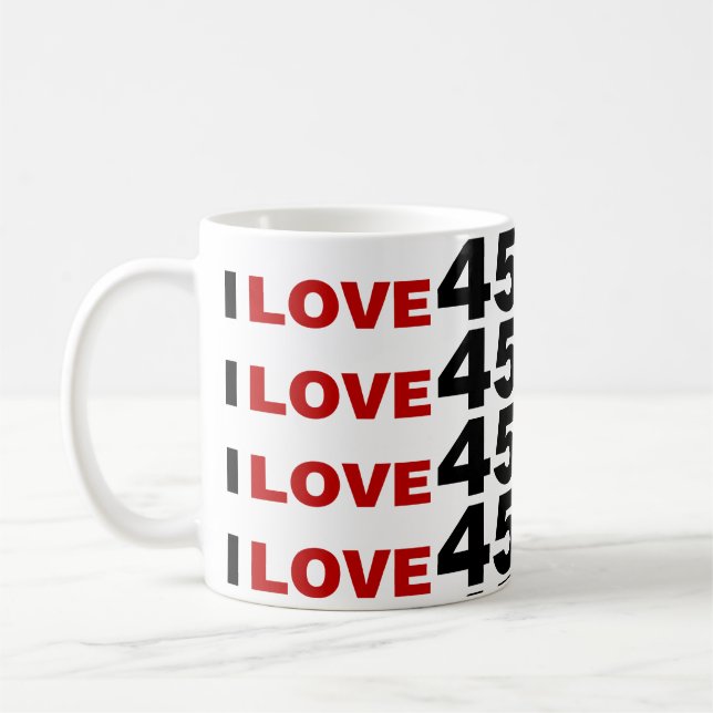 I Liebe 45 Kaffeetasse (Links)