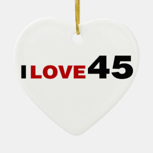 I Liebe 45 Keramik Ornament