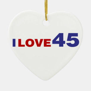 I Liebe 45 Keramik Ornament