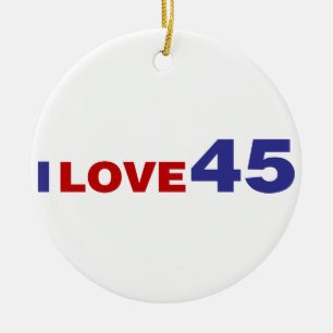 I Liebe 45 Keramik Ornament